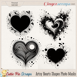 Artsy Hearts Shapes Photo Masks 01