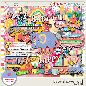 Baby shower: girl - kit