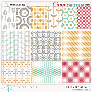 Early Breakfast Layered Patterns (CU) by GS Creations
