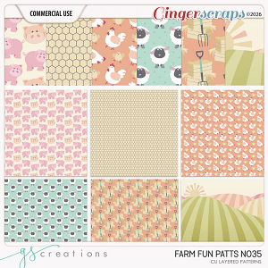 Farm Fun Layered Patterns (CU) by GS Creations