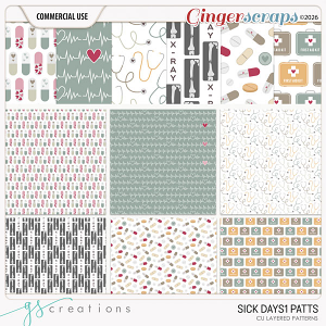 Sick Days1 Layered Patterns (CU) by GS Creations