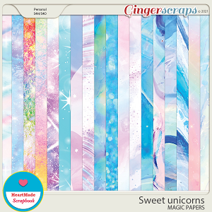 Sweet unicorns - magic papers
