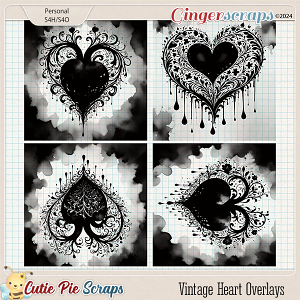 Vintage Heart Overlays 01
