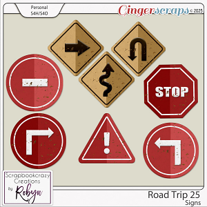Road Trip 25 Signs by Scrapbookcrazy Creations