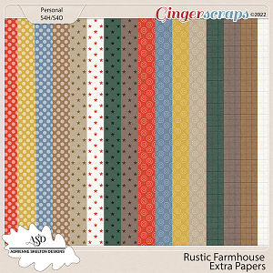 Rustic Farmhouse Extra Papers- by Adrienne Skelton Designs   