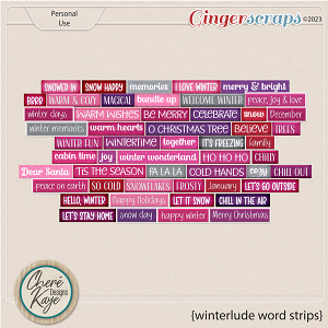 Winterlude Word Strips by Chere Kaye Designs