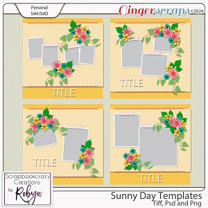 Sunny Day Templates 01-04 by Scrapbookcrazy Creations