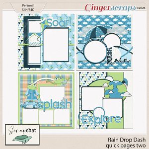Rain Drop Dash Quick Pages 2 by ScrapChat Designs