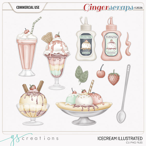 Ice Cream Illustrated (CU) by GS Creations