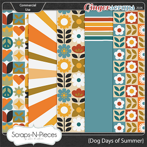 Dog Days of Summer Commercial Use Paper Templates by Scraps N Pieces
