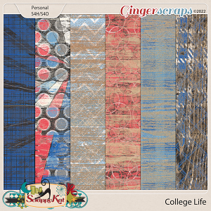 College Life Painted Wood Papers by The Scrappy Kat