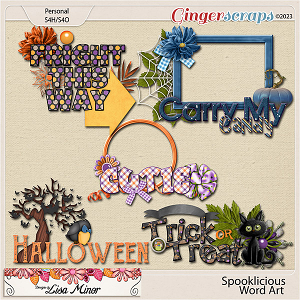 Spooklicious Word Art from Designs by Lisa Minor