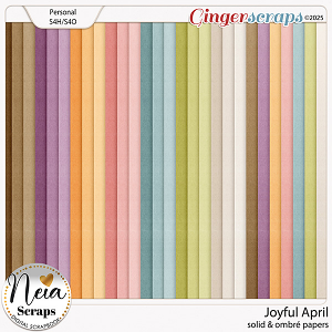 Joyful April - Solid & Ombré Papers - by Neia Scraps