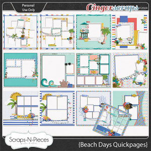 Beach Days Quickpages by Scraps N Pieces 