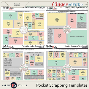 Pocket Scrapping Templates Bundle 02 by Karen Schulz