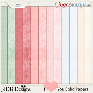 I Heart You Solid Paper by ADB Designs