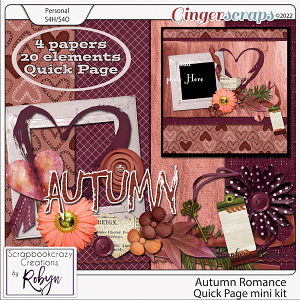 Autumn Romance Quick Page Mini Kit by Scrapbookcrazy Creations