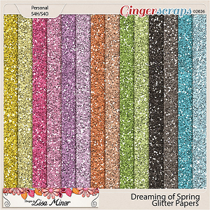 Dreaming of Spring Glitter Papers from Designs by Lisa Minor