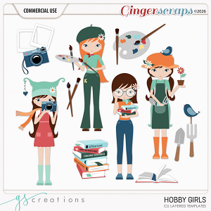 Hobby Girls Layered Templates (CU) by GS Creations