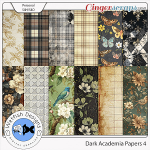 Dark Academia Papers 4 by Wetfish Designs   