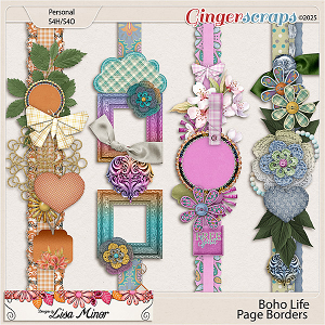 Boho Life Page Borders from Designs by Lisa Minor