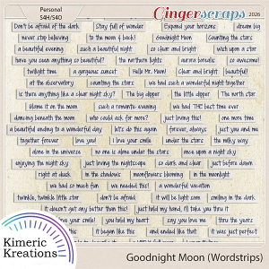 Goodnight Moon Wordstrips by Kimeric Kreations