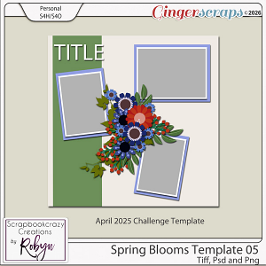 Spring Blooms Template 05 by Scrapbookcrazy Creations