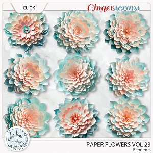 CU Paper Flowers Vol 23 by Ilonka's Designs 