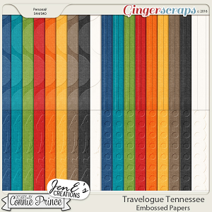 Travelogue Tennessee - Embossed Papers Pack
