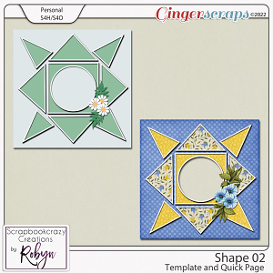 Shape 02 Template and Quick Page by Scrapbookcrazy Creations