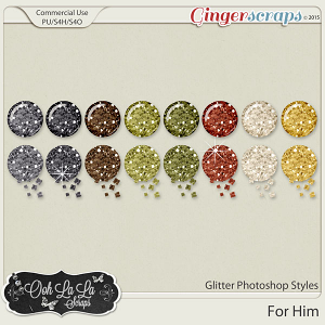 For Him Glitter Photoshop Styles