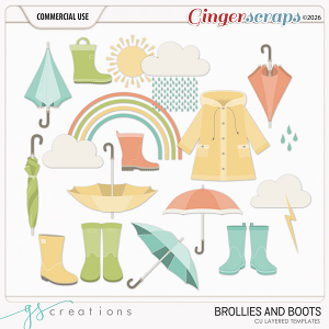 Brollies and Boots Layered Templates (CU) by GS Creations