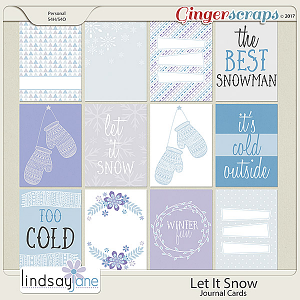Let It Snow Journal Cards by Lindsay Jane