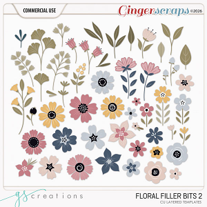 Floral Filler Bits2 (CU) by GS Creations