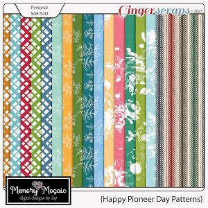 Happy Pioneer Day Patterns by Memory Mosaic