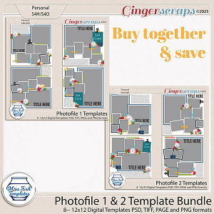 Photofile 1 & 2 Template Bundle by Miss Fish