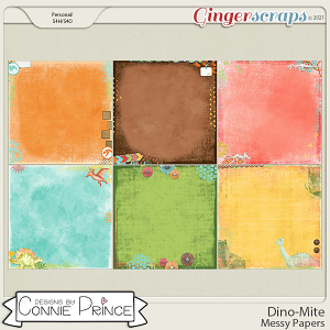 Dino-Mite  - Messy Papers by Connie Prince