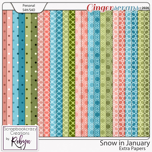 Snow in January Extra Papers by Scrapbookcrazy Creations