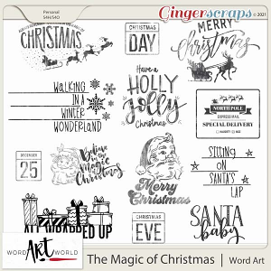 The Magic of Christmas Word Art