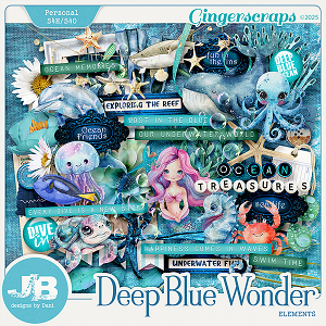 Deep Blue Wonder Elements by JB Studio