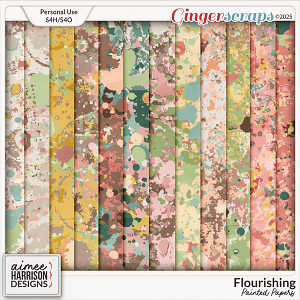 Flourishing Painted Papers by Aimee Harrison