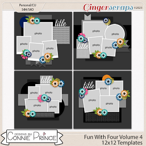 Fun With Four Volume 4  - 12x12 Temps (CU Ok) by Connie Prince