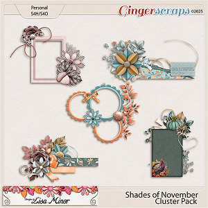 Shades of November Cluster Pack from Designs by Lisa Minor