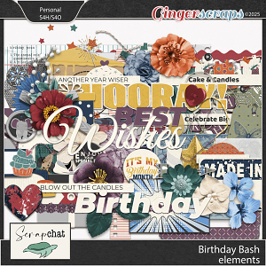 Birthday Bash Elements by ScrapChat Designs