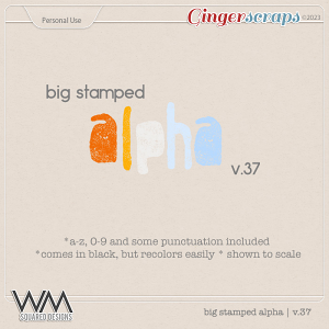 Big Stamped Alpha | V.37