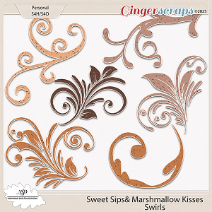 Sweet Sips Marshmallow Kisses Swirls- By Adrienne Skelton Design  