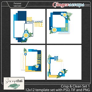 Clean and Crisp 1 Template Set by ScrapChat Designs