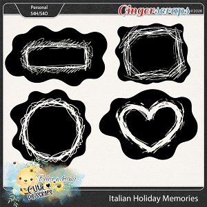 Italian Holiday Memories Messy Shapes Photo Masks