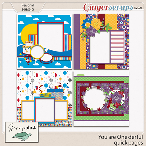 You Are One Derful Quick Pages by ScrapChat Designs