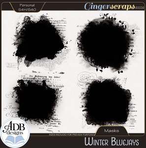 Winter Bluejays Masks by ADB Designs
